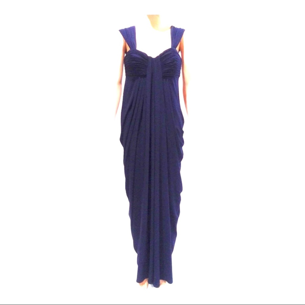 JS Boutique Dress Ruched Draped Waterfall 6